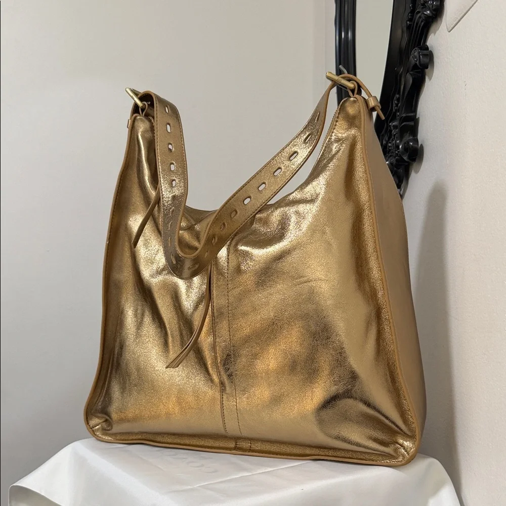 HOBO Gold Metallic Shoulder Bag
